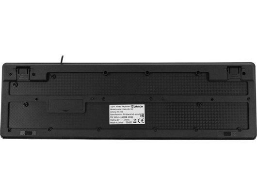 Клавиатура проводная Defender Daily HB-162 RU черный